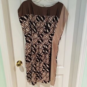 Piazza Sempione - Made in Italy, 100% Silk Dress, Italian Size 42, Good Cond!